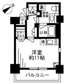 レジディア麻布十番2 801 間取り図