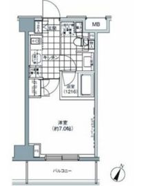 パークハビオ北品川 305 間取り図