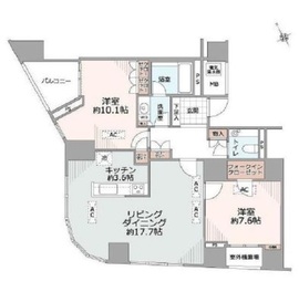 青山ザ・タワー 16階 間取り図