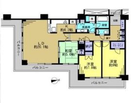 Wコンフォートタワーズ WEST 45階 間取り図