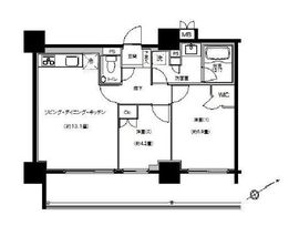 リビオ五反田プラグマGタワー 16階 間取り図