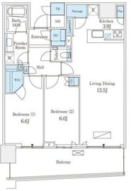 パークタワー晴海 25階 間取り図