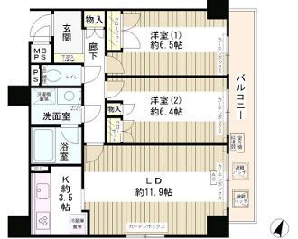 ハイクラッセ日本橋浜町 1001 間取り図