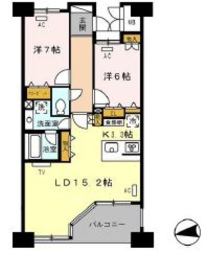 ロイヤルパークス西新井 507 間取り図