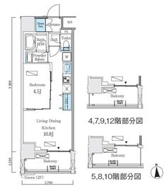 ライオンズフォーシア上野・稲荷町 202 間取り図