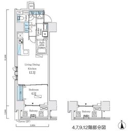 ライオンズフォーシア上野・稲荷町 201 間取り図