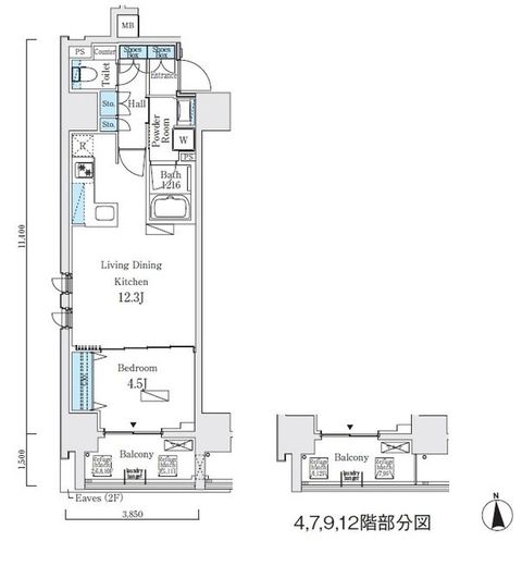 プライマル上野・稲荷町 1001 間取り図