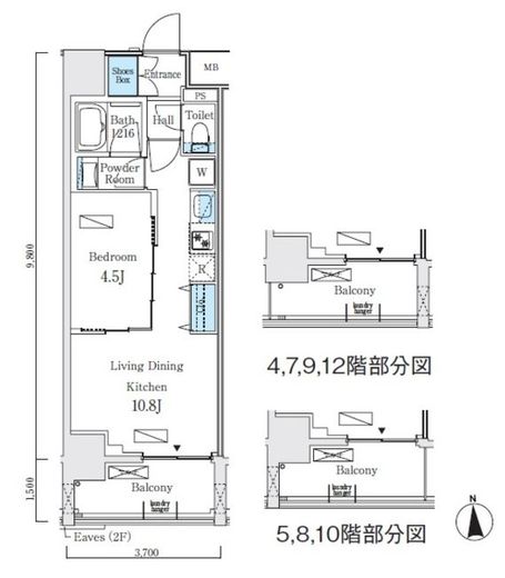 プライマル上野・稲荷町 1102 間取り図