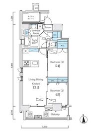 ライオンズフォーシア上野・稲荷町 1301 間取り図