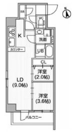 レクシード神楽坂 401 間取り図