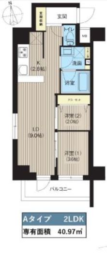 レクシード神楽坂 601 間取り図