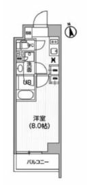 レクシード神楽坂 503 間取り図