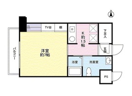 Totsu Residence Shiba (東通レジデンス芝) 6F1 間取り図