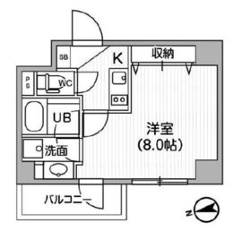 レクシード神楽坂 206 間取り図