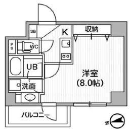 レクシード神楽坂 406 間取り図