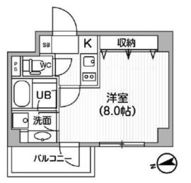 レクシード神楽坂 408 間取り図