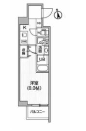 レクシード神楽坂 801 間取り図