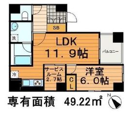 リヴシティ門前仲町 7階 間取り図