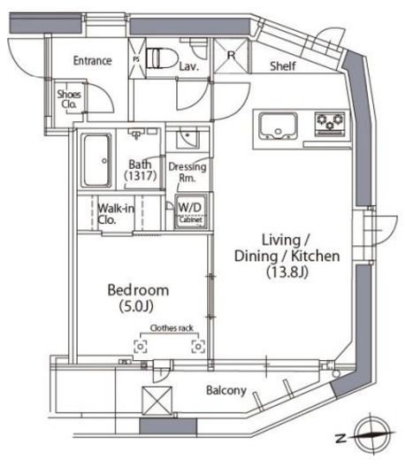 エルスタンザ文京湯島 303 間取り図
