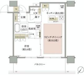 ブリリア有明シティタワー 10階 間取り図