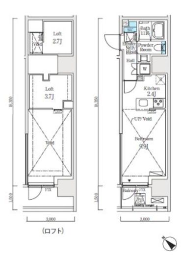 クロスレジデンス大崎 403 間取り図