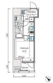 クロスレジデンス大崎 801 間取り図