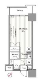 レジディア東銀座 211 間取り図