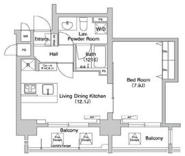 コンフォリア下北沢 609 間取り図