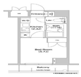 コンフォリア芝浦キャナル 1005 間取り図