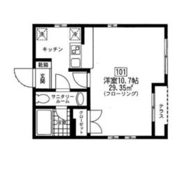 グリーンノア白金 101 間取り図