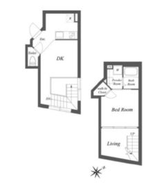 エクサム中目黒3 201 間取り図