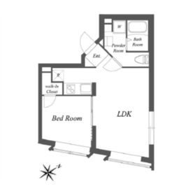 エクサム中目黒3 303 間取り図