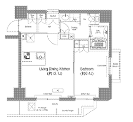 コンフォリア九段 203 間取り図