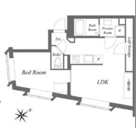 エクサム中目黒3 502 間取り図