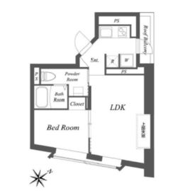 エクサム中目黒3 403 間取り図