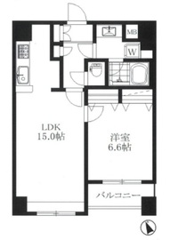 プラティーク三軒茶屋 13階 間取り図