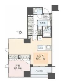 プレシス日本橋三越前mimuro 13階 間取り図