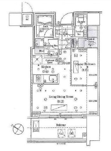 THE ROPPONGI TOKYO CLUB RESIDENCE 11階 間取り図