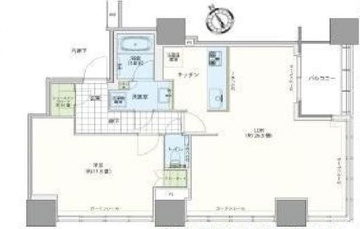 ローレルタワールネ浜松町 20階 間取り図