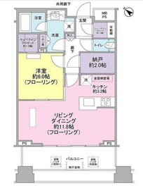 ル・サンク大崎ウィズタワー 12階 間取り図