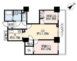 晴海ビュータワー（晴海アイランドトリトンスクエアビュータワー） 7階 間取り図