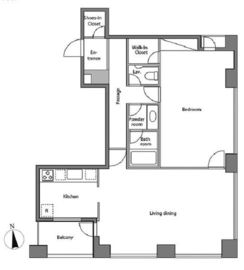 レジディアタワー麻布十番 1402 間取り図