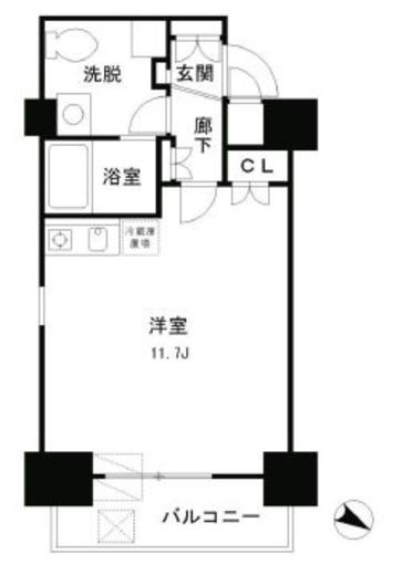 レジディア麻布十番2 103 間取り図