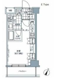 パークハビオ北品川 306 間取り図