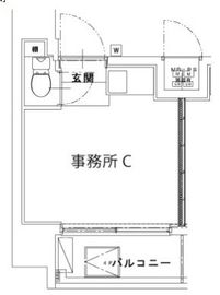 デコズキャッスル赤坂 5C 間取り図