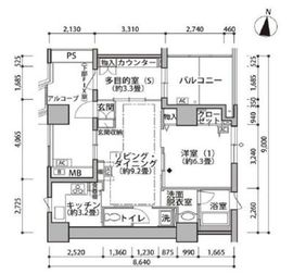 東雲キャナルコートCODAN 308 間取り図