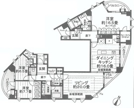 乃木坂パークハウス 24階 間取り図