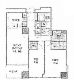 六本木ヒルズレジデンス B棟 28階 間取り図