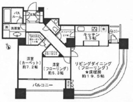 東京ツインパークス レフトウィング 24階 間取り図
