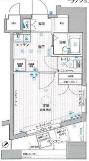 ラグジュアリーアパートメント中目黒 5階 間取り図